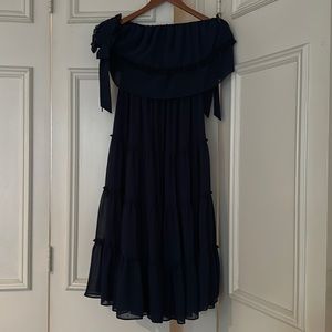 Misa “Micaela” off shoulder midi dress